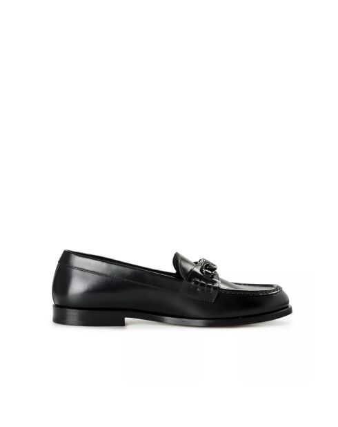 Mocassins en cuir noirs