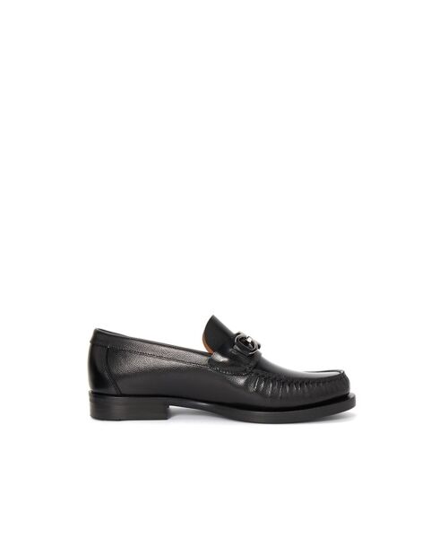 Mocassins Fort en cuir noirs