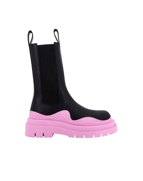 Boots de pneu noir/rose