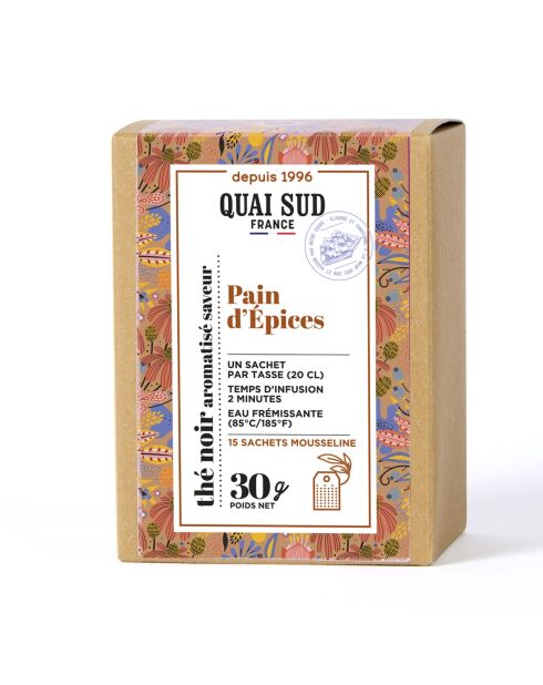 Thé Noir aromatisé Pain d'Epices - 15 Infusettes