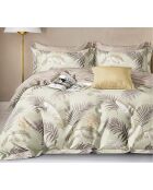 Parure housse de couette en Coton beige