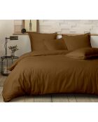 Parure housse de couette 100% Percale de Coton ocre