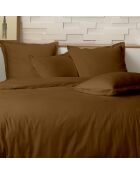 Parure housse de couette 100% Percale de Coton ocre