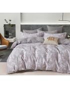 Parure housse de couette 100% Percale de Coton grise