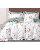 Parure housse de couette 100% Percale de Coton blanche