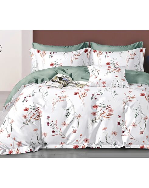 Parure housse de couette 100% Percale de Coton blanche