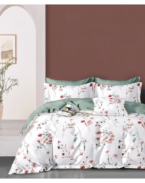 Parure housse de couette 100% Percale de Coton blanche