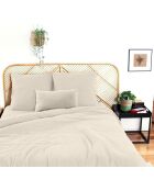 Parure housse de couette 100% Gaze de Coton galet