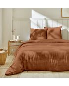Parure housse de couette 100% Gaze de Coton terre cuite