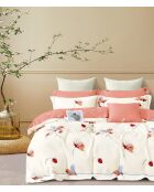 Parure housse de couette en Coton rose