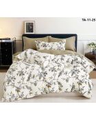 Parure housse de couette 100% Percale de Coton  écrue