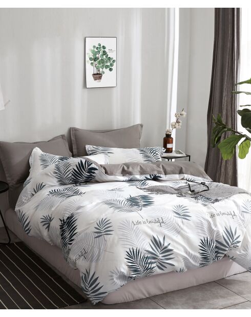 Parure housse de couette en Coton blanche