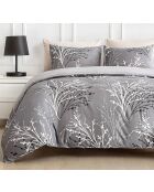 Parure housse de couette en Coton grise