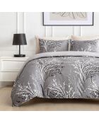 Parure housse de couette en Coton grise