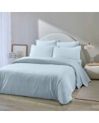 Funda de edredón azul de franela 100% algodón