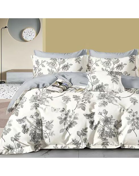 Parure housse de couette en Coton écrue