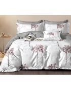 Parure housse de couette100% Percale de Coton  blanche