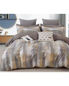 Parure housse de couette 100% Percale de Coton grise