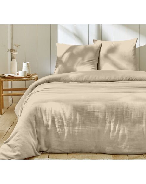 Parure housse de couette 100% Gaze de Coton lin