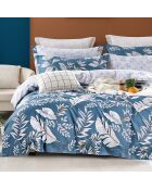 Parure housse de couette en Coton bleue