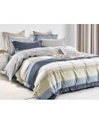 Parure housse de couette en Coton bleue