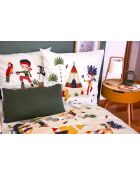 Parure housse de couette en Coton multicolore