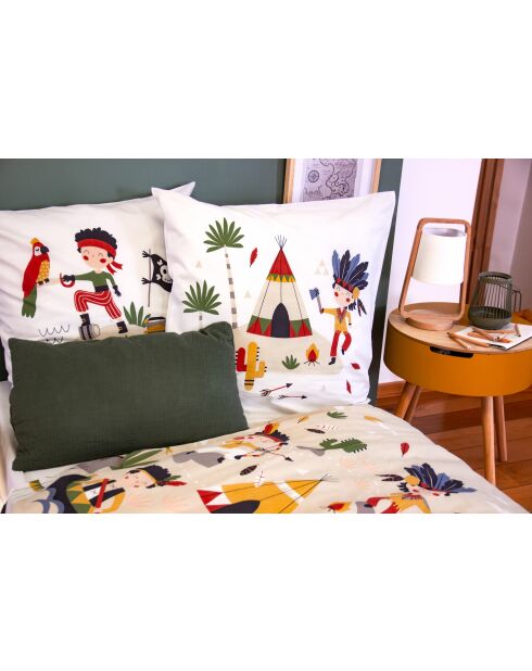 Parure housse de couette en Coton multicolore