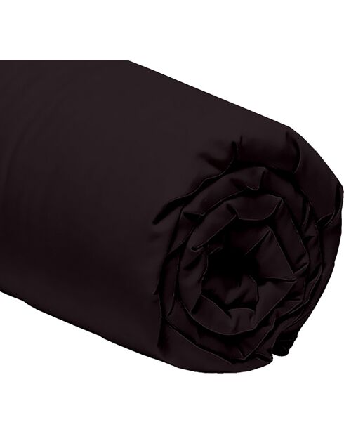 Drap housse 100% Percale de Coton noir
