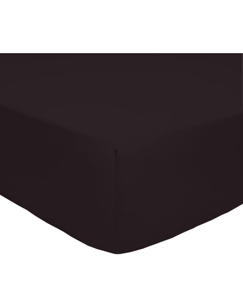Drap housse 100% Percale de Coton noir