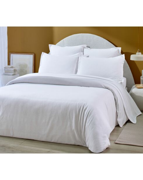 Housse de couette 100% Flanelle de Coton blanche