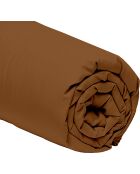 Drap housse 100% Percale de Coton  ocre