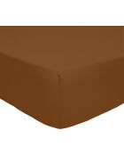 Drap housse 100% Percale de Coton  ocre