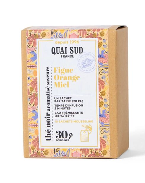 Thé Noir aromatisé Figue Orange Miel - 15 Infusettes