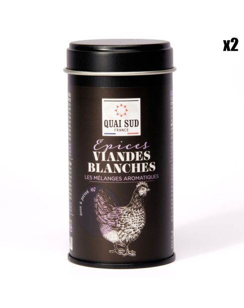 2 Sachets mélanges d'épices pour viandes blanches - 2x70g