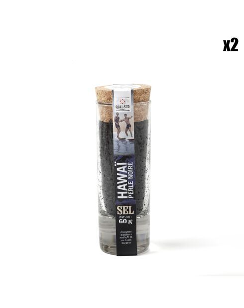 2 Sels Hawaï Perle Noire - 2x60g