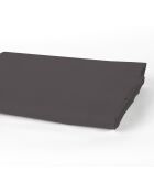 Drap plat 100% Percale de Coton gris