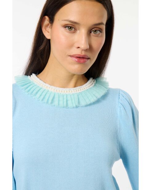 Jersey con cuello de tul