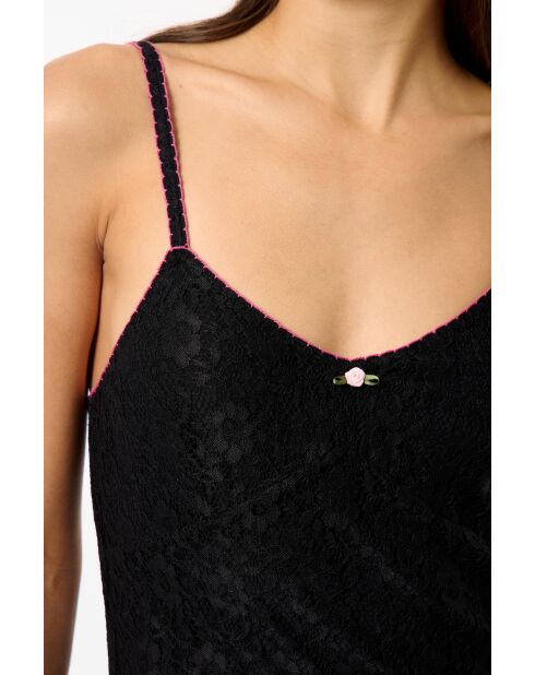 Robe à bretelles Roseline noire