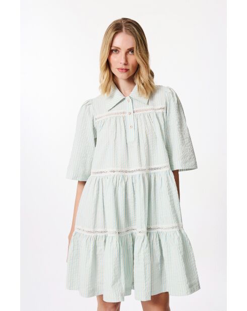 Bbdoll sky seersucker jurk