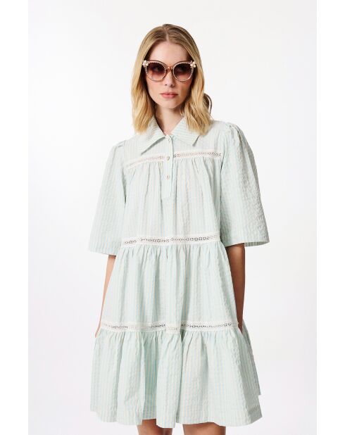 Bbdoll sky seersucker jurk