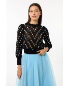 Jersey negro georgette