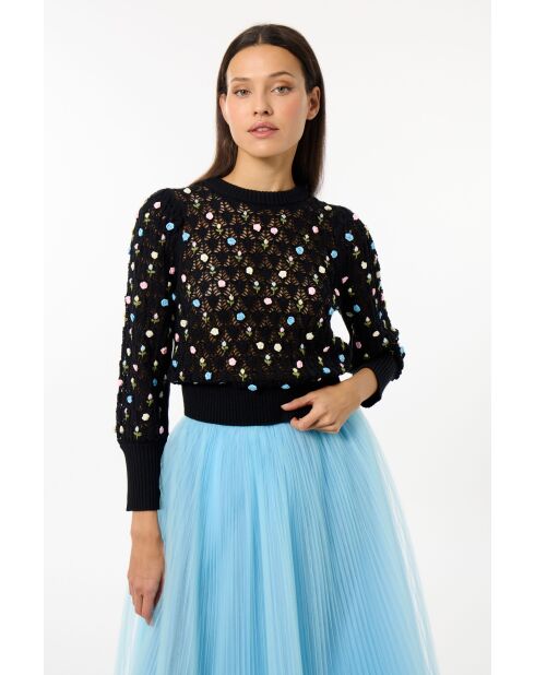 Jersey negro georgette