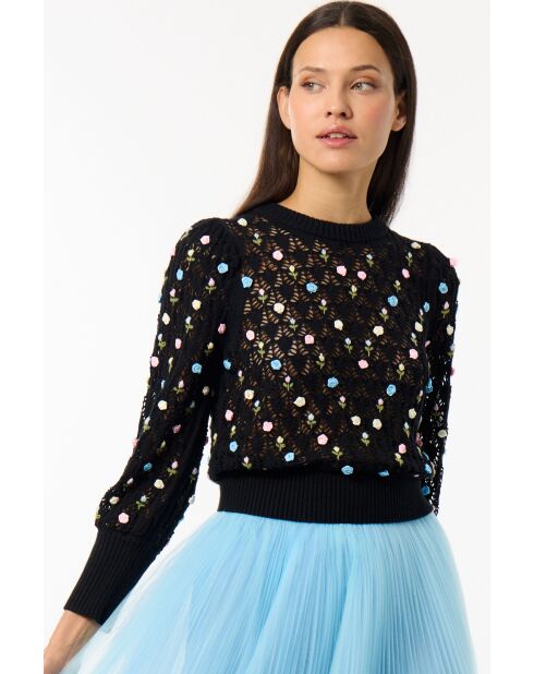 Jersey negro georgette