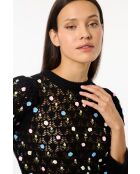 Jersey negro georgette