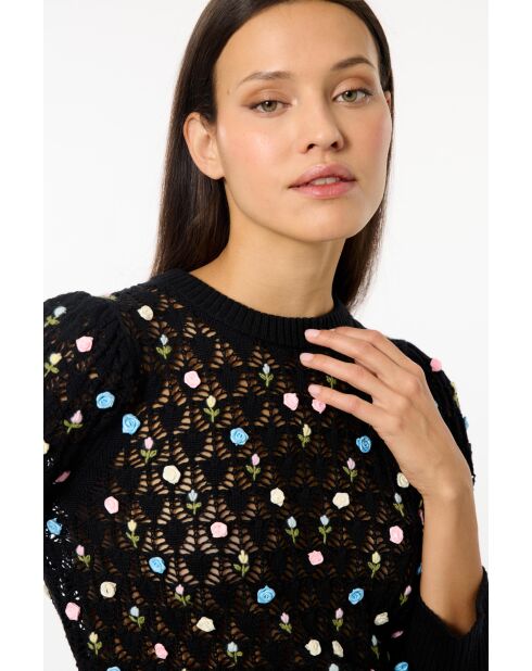 Jersey negro georgette