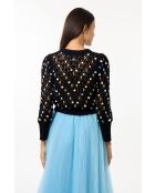 Jersey negro georgette