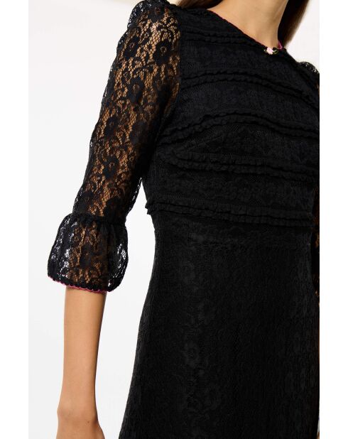 Roseline schwarzes Kleid