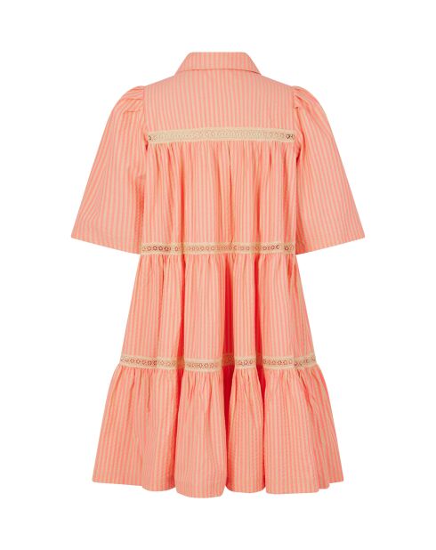 Robe Bbdoll en seersucker rose