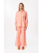 Pantaloni in seersucker rosa