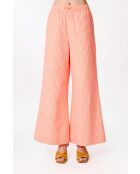 Pantaloni in seersucker rosa